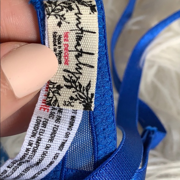 Free People Vex Mesh Triangle Bra in Blue - Picture 7 of 7